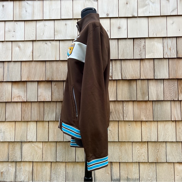 Y2K Hollister Pro Sport Retro Waimea Longboard Classic Brown Track Jacket, L - Picture 11 of 12